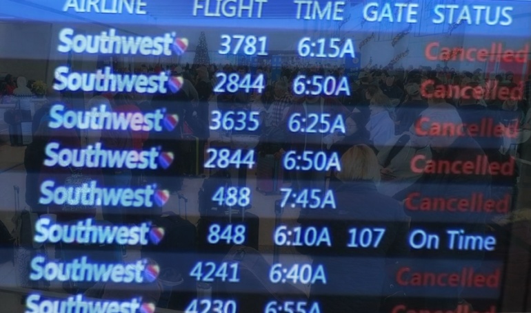 southwest airlines cancelled - Financial Futurism - Southwest Airlines cancels two-thirds of its flights amid brutal travel weekend -